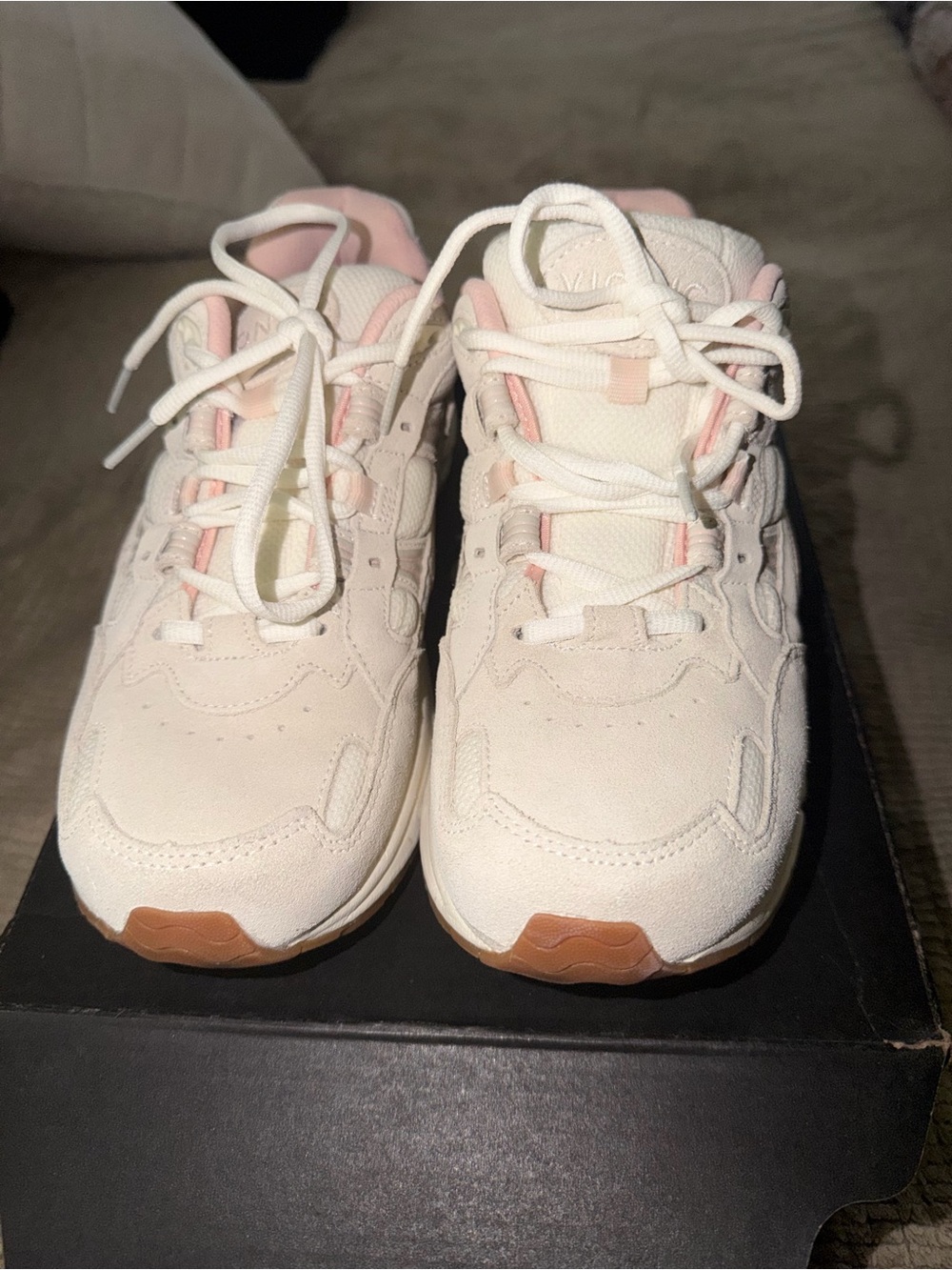 Vionic  Sneakers in Light Pink and Cream with Tan Accents